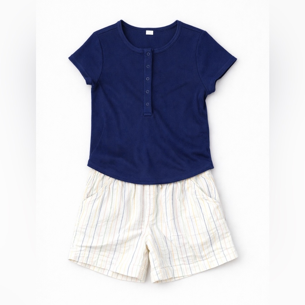 Old Navy Navy Blue Henley Top